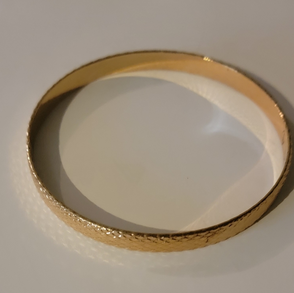 A large gold bracelet